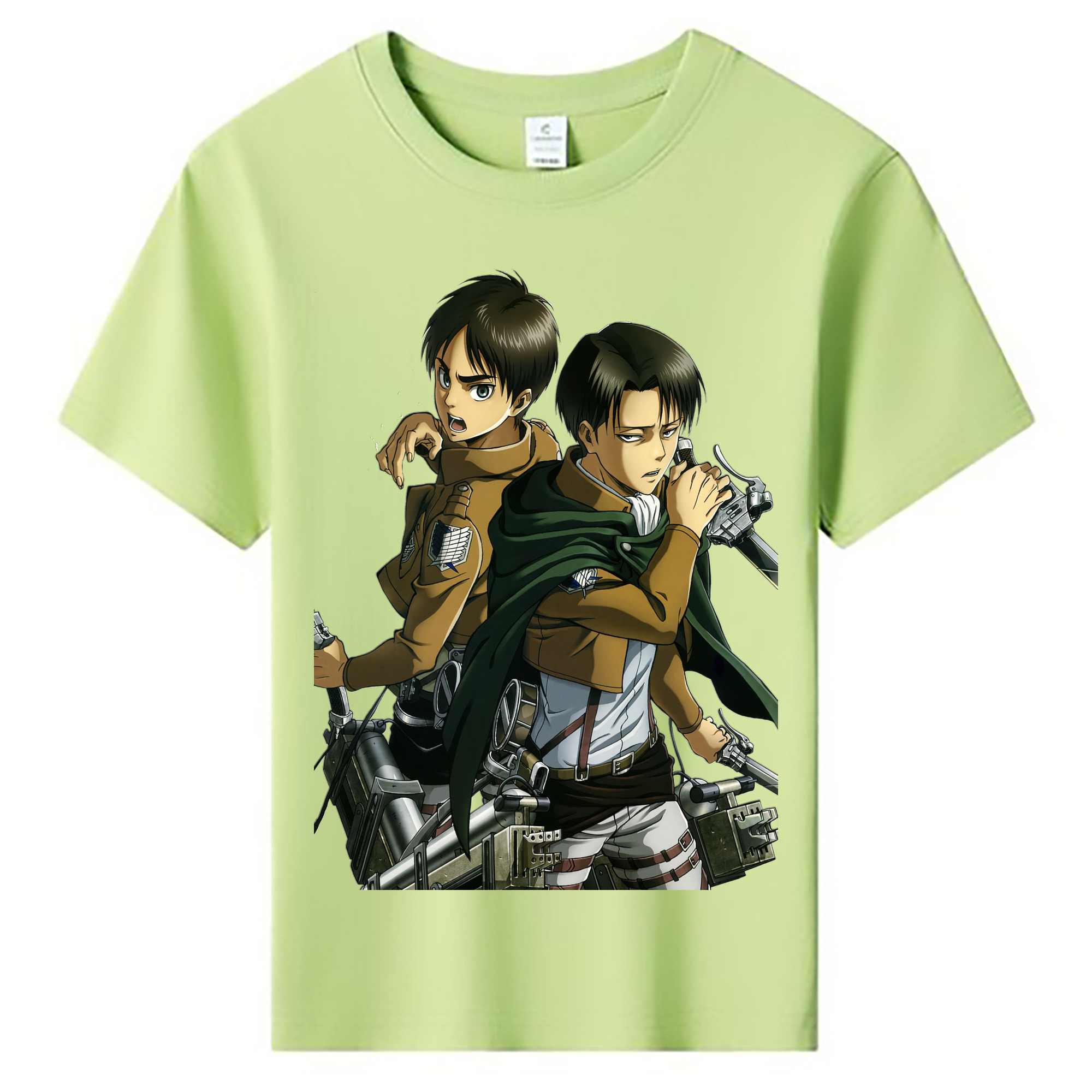 （画像用） 進撃の巨人 リヴァイ·アッカーマン Attack on Titan Levi Ackerman 綿100％キッズTシャツ（フロントプリント）